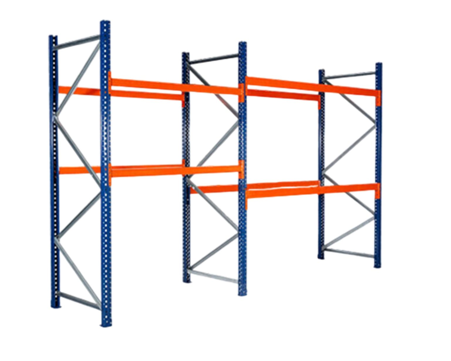 Structure et composants d'un rayonnage à palettes IECC
