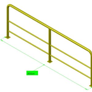 barrière de protection industrielle en acier – longueur 300 cm
