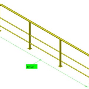 barrière de protection industrielle en acier – longueur 400 cm