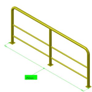 garde corps métallique de protection industrielle – 250 cm